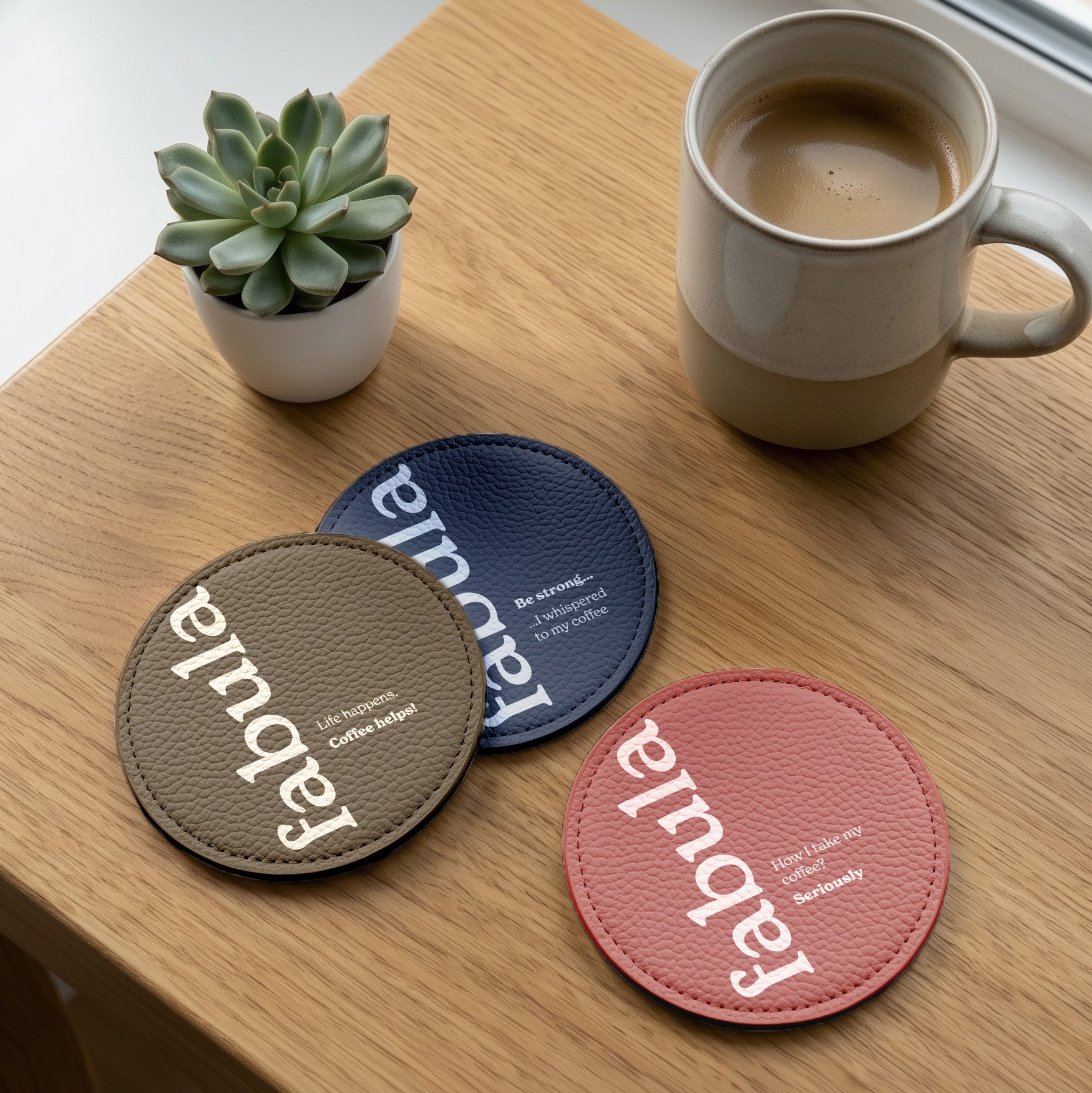 Alternative view of Fabula Coasters, Set of 3