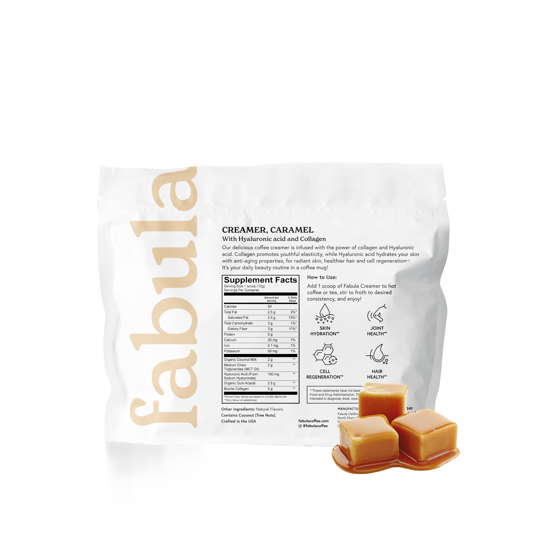 Alternative view of Creamer with Collagen, Caramel, 240g