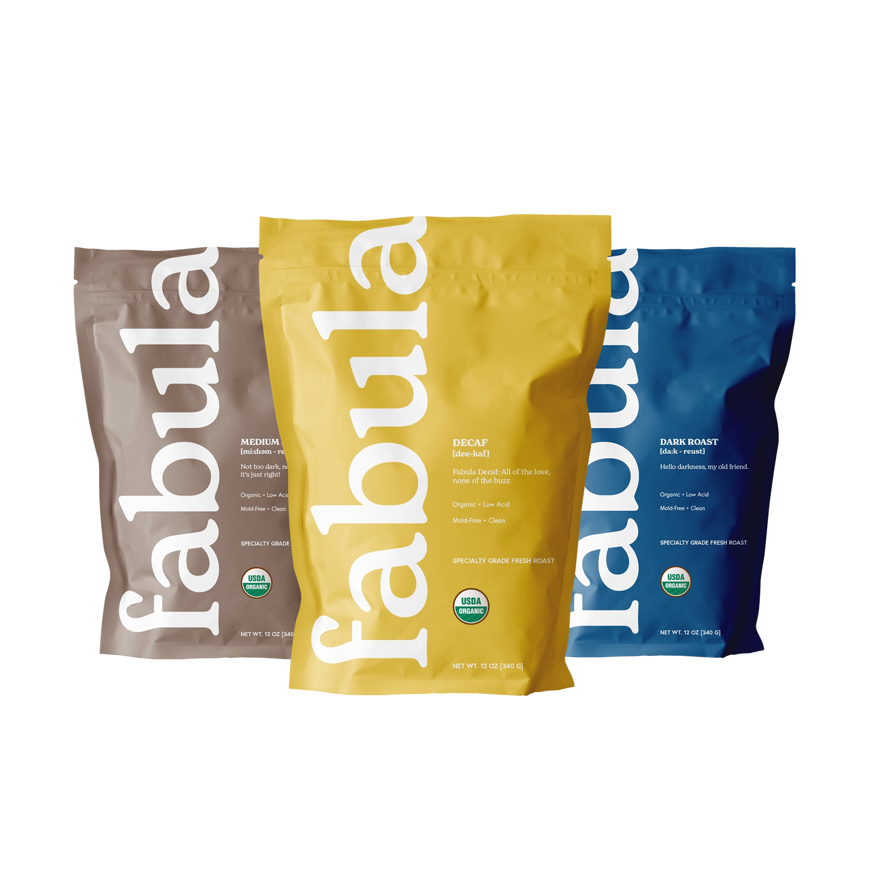 Medium, Dark, Decaf, 3 x 12oz