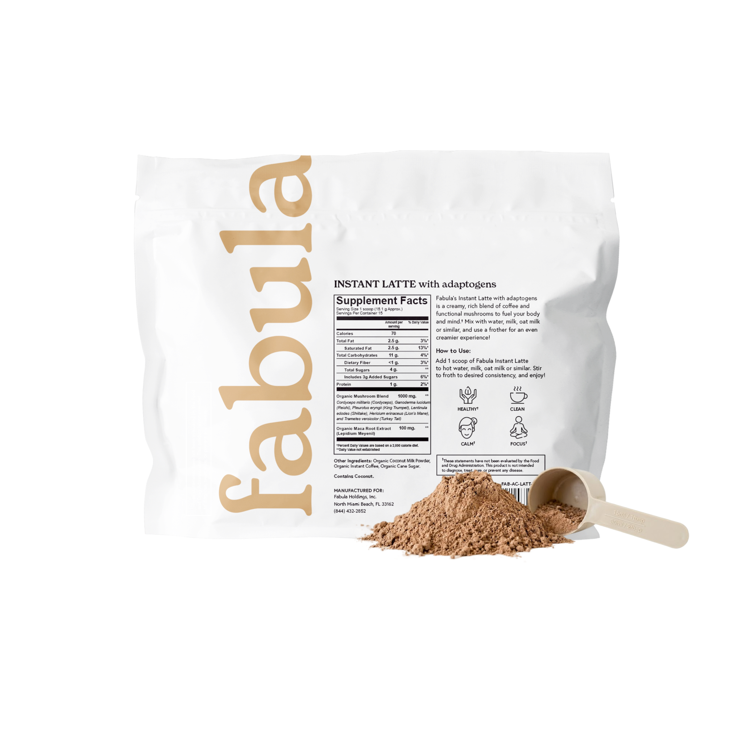 Alternative view of Instant Latte with Adaptogens, 240g